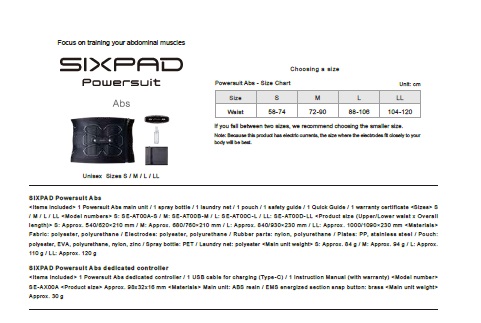 Singapore Largest fitness equipment store SixPad PowerSuit Abs SE